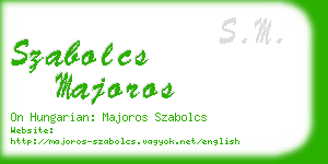 szabolcs majoros business card